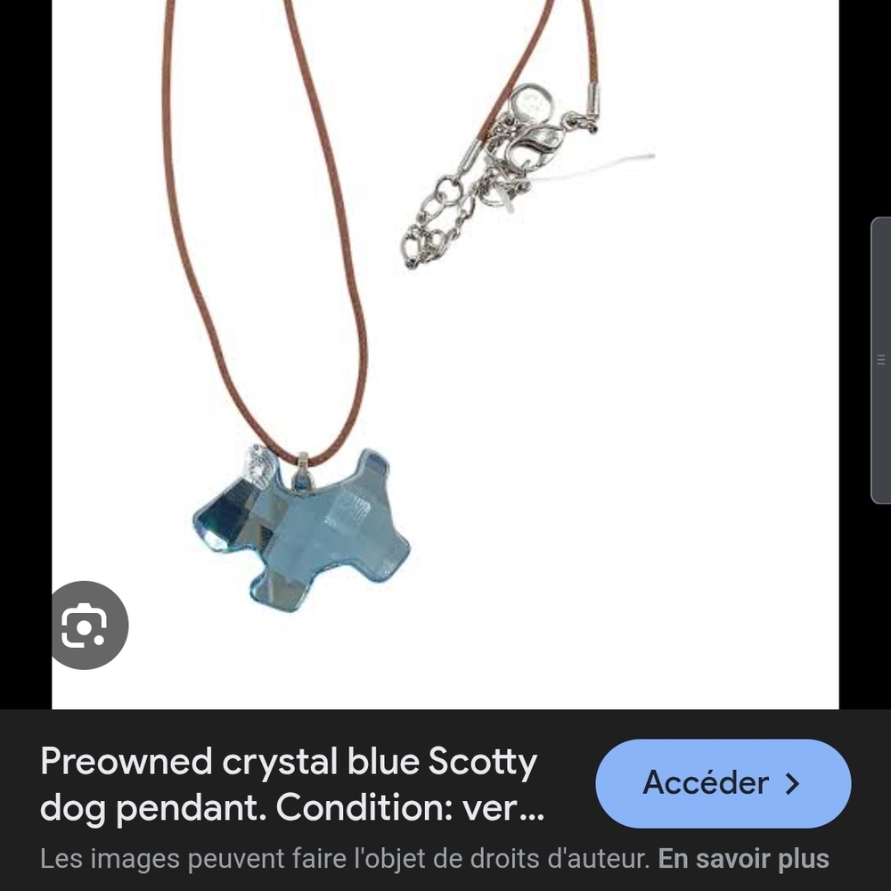 Blue Dog Pendant Necklace
